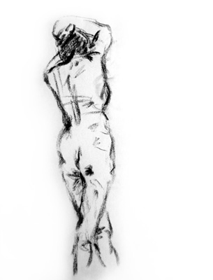 standing male sketch one, enlarged view